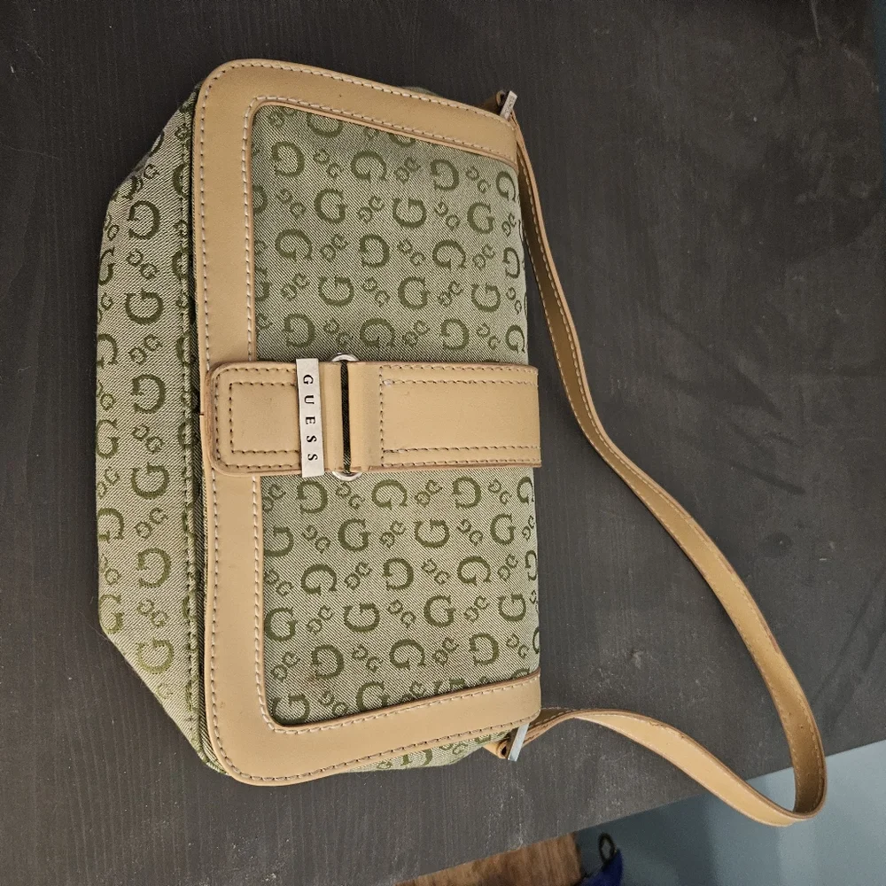 Guess Green and Tan Women's Bag - Picture 2 of 4